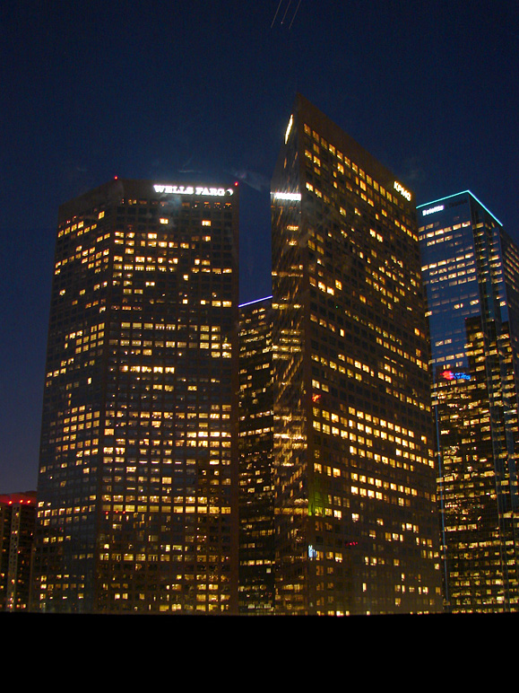 A view of some buildings in downtown LA at night (269.81 KB)