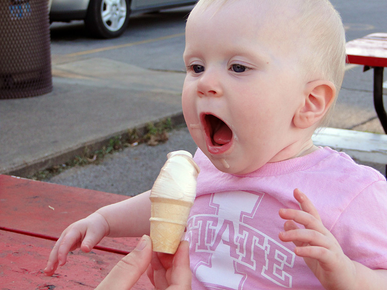 Katelyn enjoying some ice cream (180.05 KB)