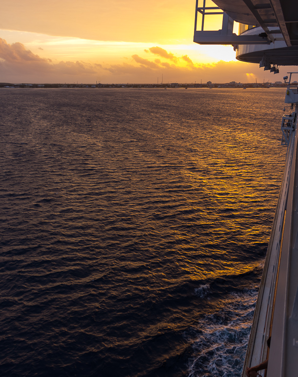 Sunrise as we approach Grand Cayman (368.94 KB)