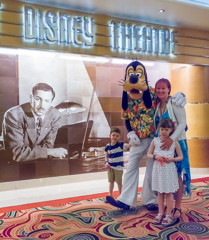 There they are in front of the Disney Theatre on board (352.88 KB)