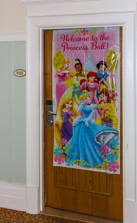 "Welcome to the Princess Ball" on our door at Beach Club Villas (206.48 KB)