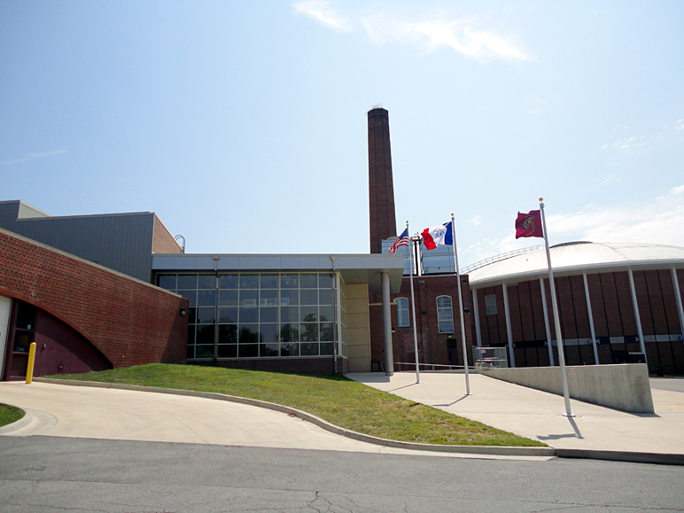 This is the view looking up the old driveway leading up the hill to the band and lunch rooms (157.91 KB)