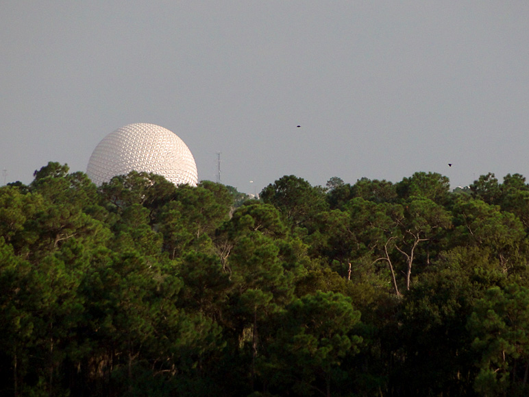 There's Spaceship Earth, again, from our balcony (175.54 KB)