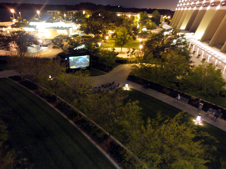 They played movies at night in the courtyard (242.69 KB)