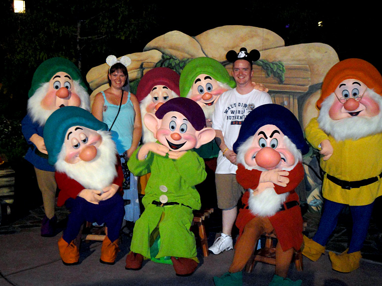 There's Anna and I with the Seven Dwarfs.  Grumpy is easily my favorite. (231.74 KB)