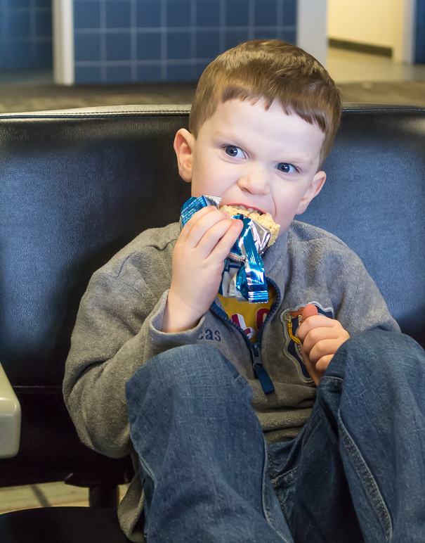 Lucas, truly attacking a Rice Crispy Treat (250.51 KB)