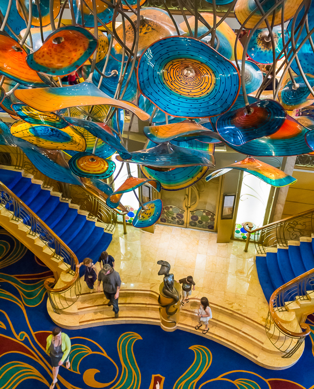 The chandelier in the main lobby is certainly unique. (494.77 KB)