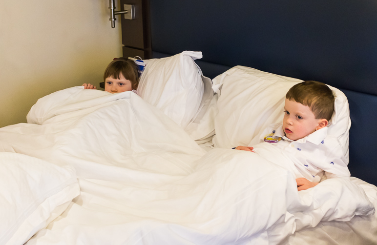 We had let Kate and Luke watch cartoons while laying down.  I think they enjoyed that. (124.45 KB)