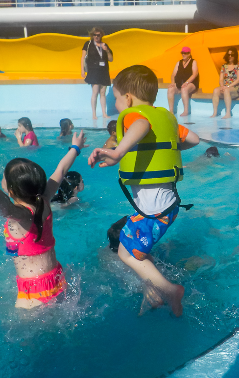 Kate and Luke both jumping into the pool. (224.94 KB)