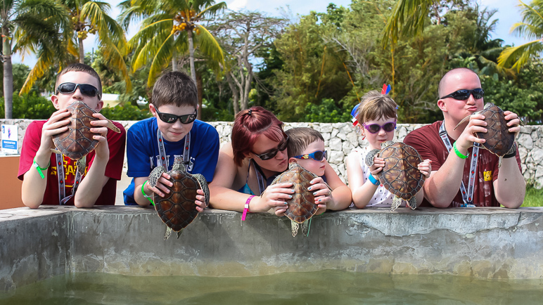 We were asked to pretend like we were kissing the turtles.  Andrew and Lucas in particular weren't too sure about this. (276.75 KB)