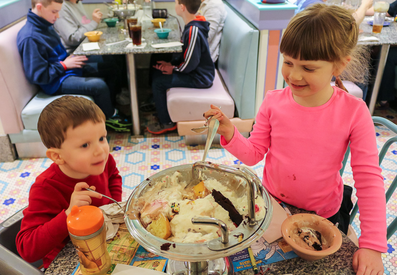 Kate and Luke helping to chip away at The Kitchen Sink (282.04 KB)