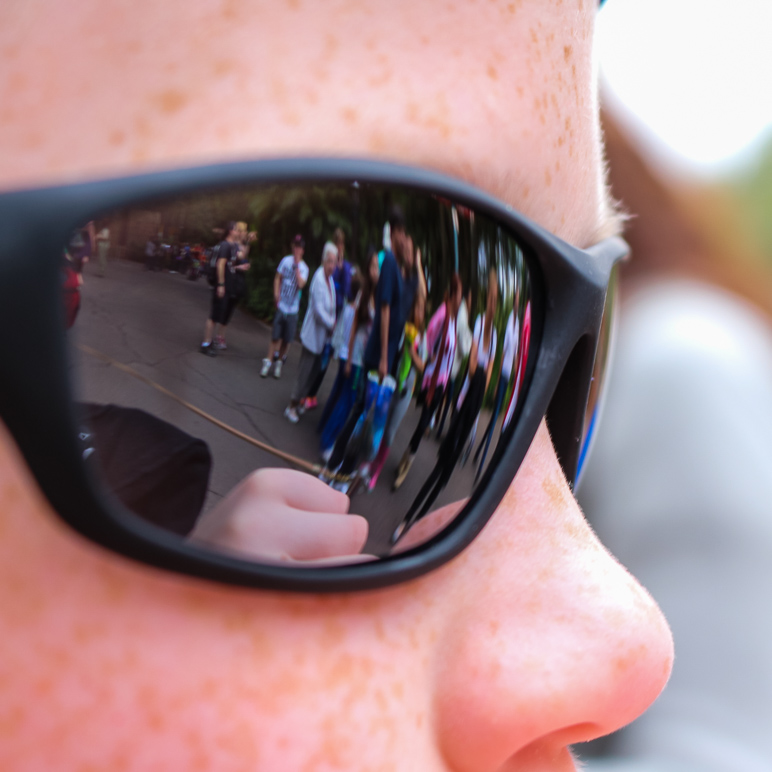 A reflection in Andrew's sunglasses. (181.51 KB)